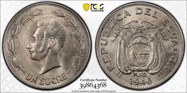 1946 Sucre KM-78.2 MS65+