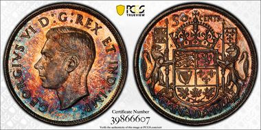 1944 50C Narrow Date MS63