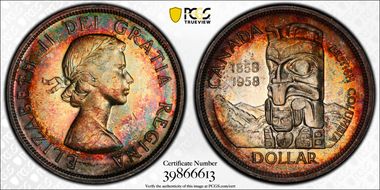 1958 S$1 British Columbia MS63