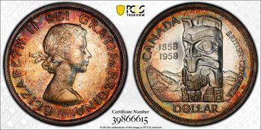 1958 S$1 British Columbia MS63