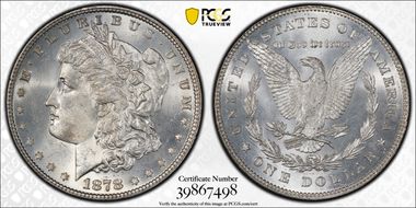 1878 7/8TF $1 VAM 30, Extra Talons MS64