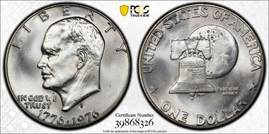 1976-S $1 Silver MS66