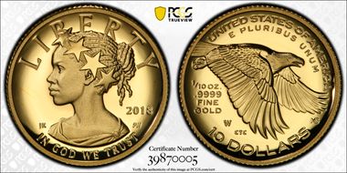 2018-W $10 American Liberty High Relief PR69DCAM