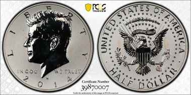 2014-W 50C Reverse Proof 50th Anniversary Set PR68