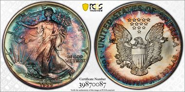 1989 $1 Silver Eagle MS68