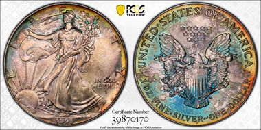 1993 $1 Silver Eagle MS66