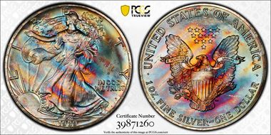 1989 $1 Silver Eagle MS67