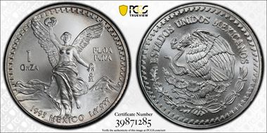 1993-Mo Onza Libertad Ag MS69