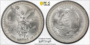 1991-Mo Onza Libertad Ag T2 - PLaTA PuRA MS68