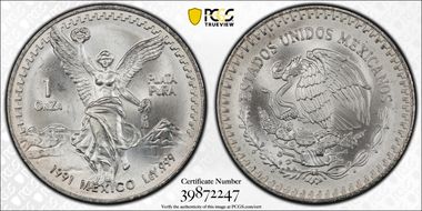 1991-Mo Onza Libertad Ag T2 - PLaTA PuRA N1