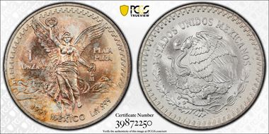 1991-Mo Onza Libertad Ag T2 - PLaTA PuRA MS67