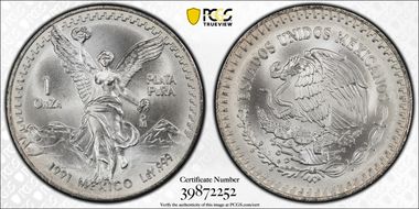 1991-Mo Onza Libertad Ag T2 - PLaTA PuRA MS68