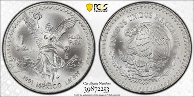 1991-Mo Onza Libertad Ag T2 - PLaTA PuRA MS67