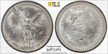 1991-Mo Onza Libertad Ag T2 - PLaTA PuRA MS68