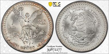 1991-Mo Onza Libertad Ag T2 - PLaTA PuRA MS69