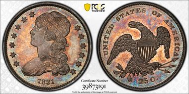 1831 25C Small Letters MS66