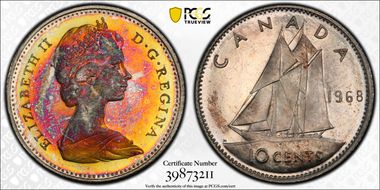 1968 10C Silver MS66