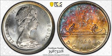 1966 S$1 Large Beads MS63