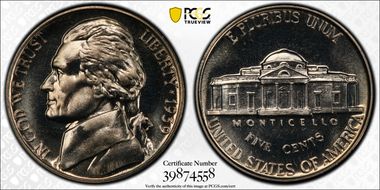 1939 5C Reverse of 1938 PR67+