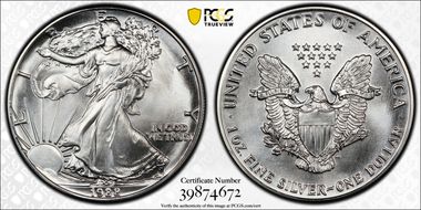 1988 $1 Silver Eagle MS69