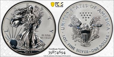 2012-S $1 Silver Eagle Rev PR  75th Anniversary SF Mint Set PR69
