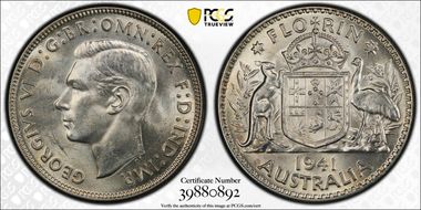 1941(m) Florin KM-40  Ag MS63