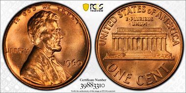 1960 1C Large Date MS66+ RD