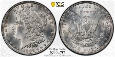 1886 $1 MS68