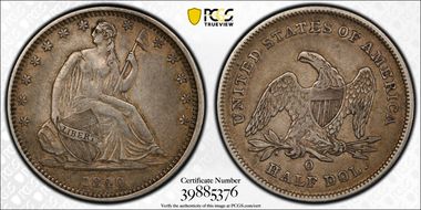 1840-O 50C WB-8, Recut Dentils XF45