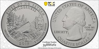 2019-P 25C Frank Church River of No Return NP 5 oz Silver SP70