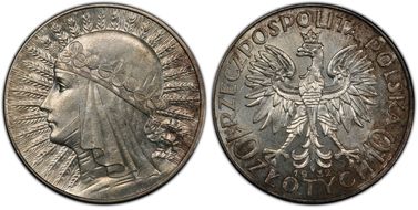 1932 10 Zl London KM-22 Ag MS62