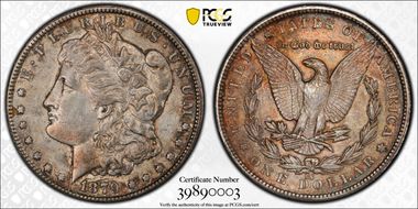 1879-CC $1 VAM 3, Capped Die AU53