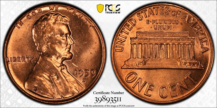 Cert 39893511 - Coin Image