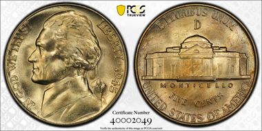 1945-D 5C DDO FS-101 MS66FS