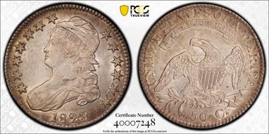 1823 50C O-101a, Patched 3 AU53