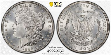 1886 $1 MS67+