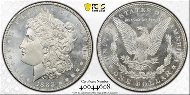 1888 $1 MS66PL