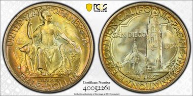 1936-D 50C San Diego MS67+