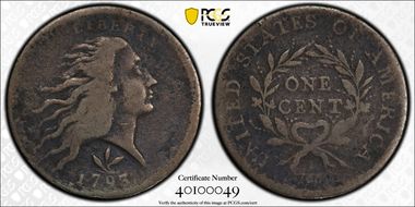 1793 1C Wreath, Vine and Bars VG8BN