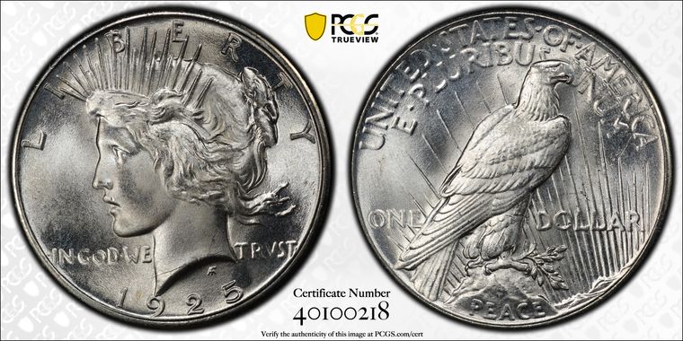 Cert 40100218 - Coin Image