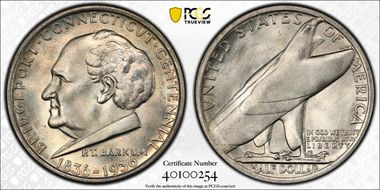 1936 50C Bridgeport MS66