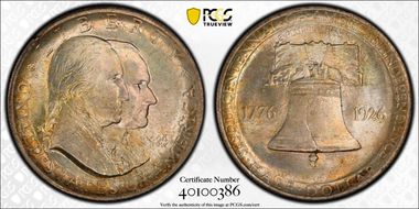 1926 50C Sesquicentennial MS65+