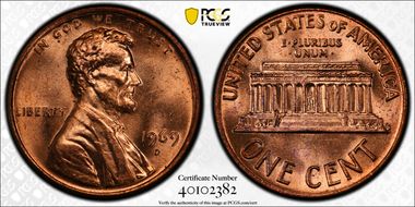 1969-D 1C MS66RD