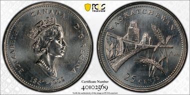 1992 25C Saskatchewan MS64