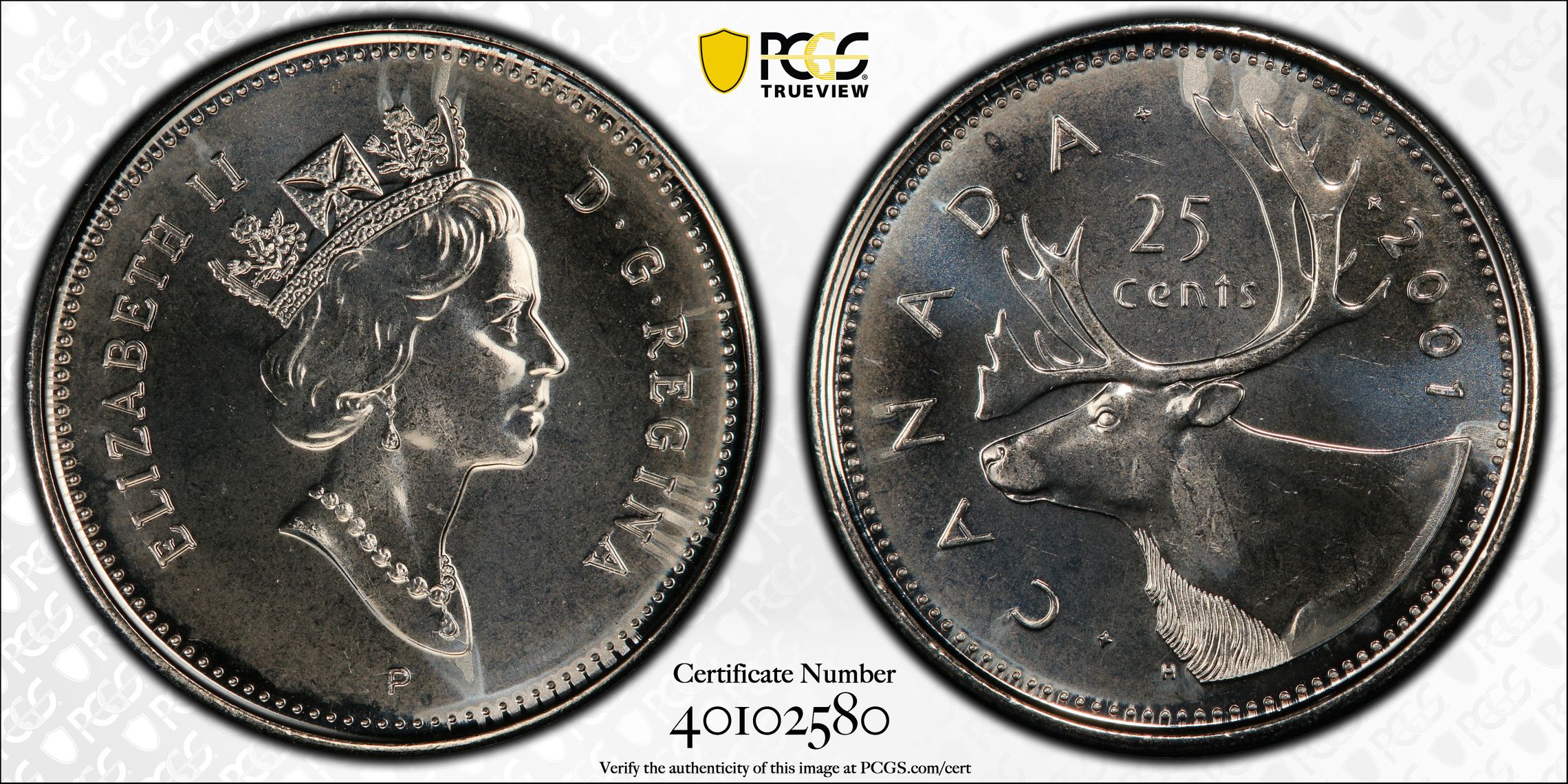 PCGS Certificate Verification Coin Details for Cert #40102580