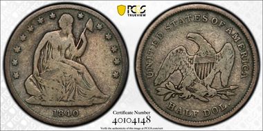 1840 50C Small Letters VG8