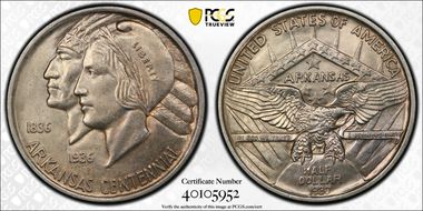1937 50C Arkansas MS63
