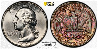 1960 25C Type B Reverse, FS-901 MS65