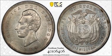 1888 Sucre Heaton Mint AU55