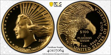 2019-W $100 High Relief Enhanced .9999 Fine SP69